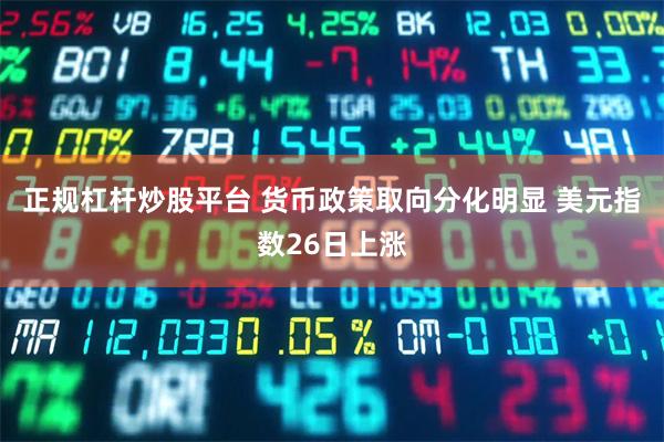 正规杠杆炒股平台 货币政策取向分化明显 美元指数26日上涨