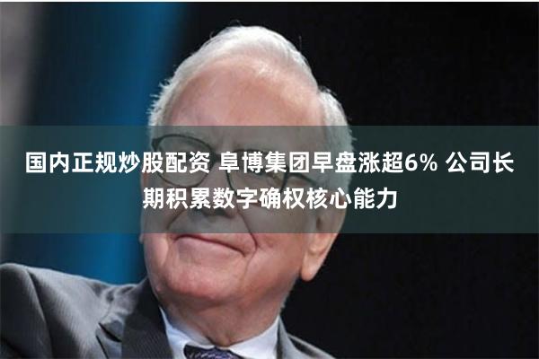 国内正规炒股配资 阜博集团早盘涨超6% 公司长期积累数字确权核心能力
