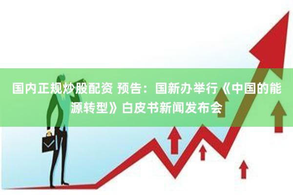 国内正规炒股配资 预告：国新办举行《中国的能源转型》白皮书新闻发布会