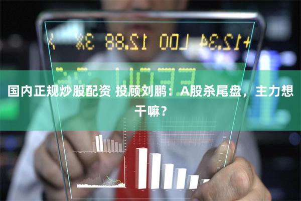 国内正规炒股配资 投顾刘鹏：A股杀尾盘，主力想干嘛？